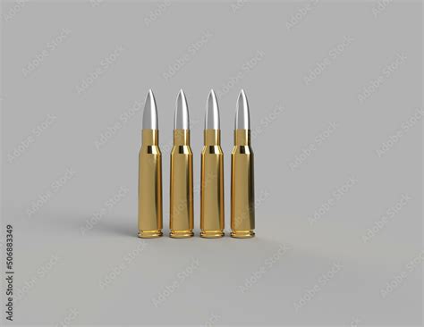 7 62 X 51 Mm Ammunition Nato Cross Section Bullet Stock Illustration