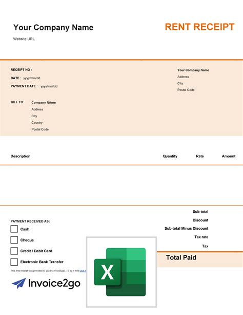 7 Excel Rent Receipt Template Excel Templates Excel 460