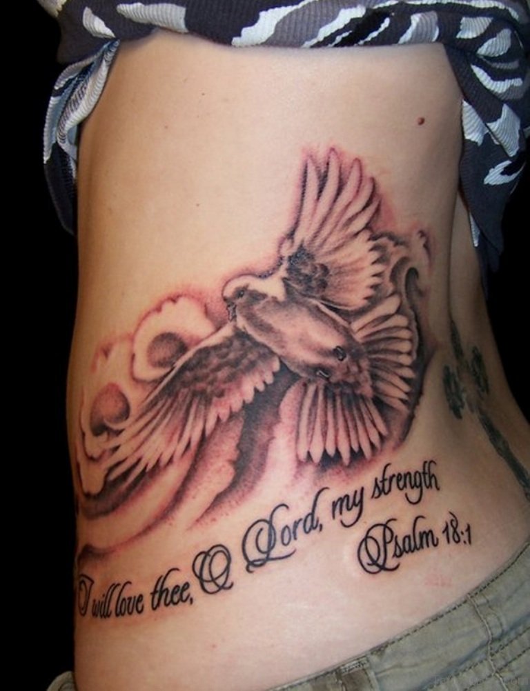 70 Admirable Dove Tattoos For Back