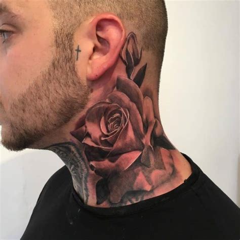 71 Amazing Rose Neck Tattoo Ideas