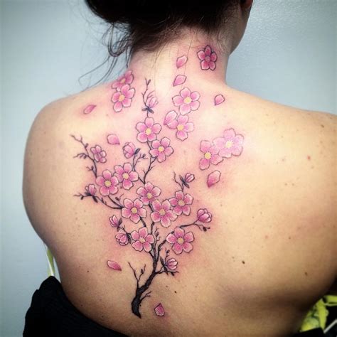 75 Best Japanese Cherry Blossom Tattoo Designs Meanings 2019