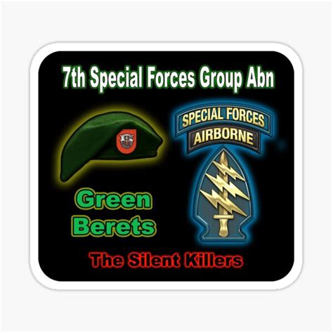 7Th Special Forces Group Abn Sticker For Sale By Thegrafaxspot