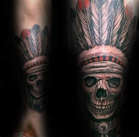 80 Indian Skull Tattoo Designs For Men Cool Ink Ideas