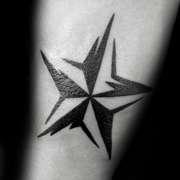 80 Unique Nautical Star Tattoo Designs For Men 2023 Guide