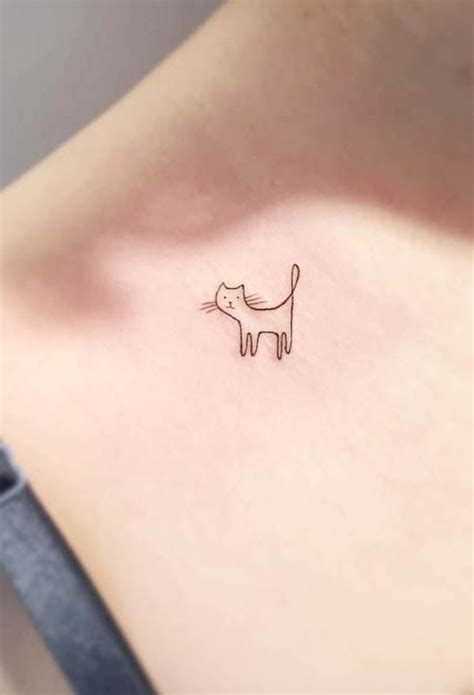 81 Cute Cat Tattoos That Will Make You Aww Minimal Tattoo Design