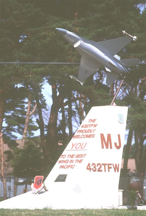 A Close Up View Of The Front Gate Misawa Is Functioning As A Staging