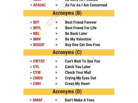 Acronyms What Are They And What Do They Mean 7Esl