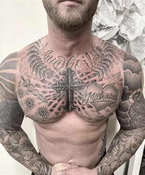 Across Chest Tattoos