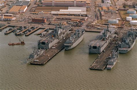 Aerial View Looking North Northeast Of A Section Of The Norfolk Naval