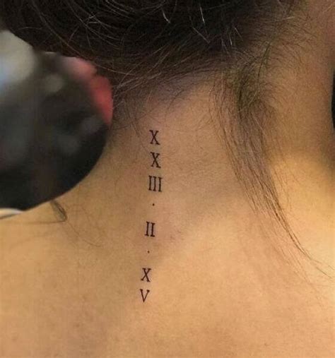 Aggregate More Than 67 Roman Numeral Tattoo Neck Best In Cdgdbentre