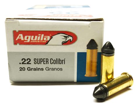 Aguila 22 Super Colibri Long Rifle 20 Grain Ammunition Ammo Lead