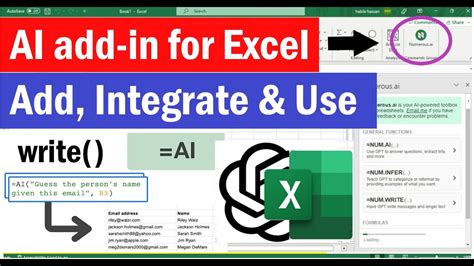 Ai Tools For Excel How To Use Ai In Excel Sheet Chatgpt For Excel