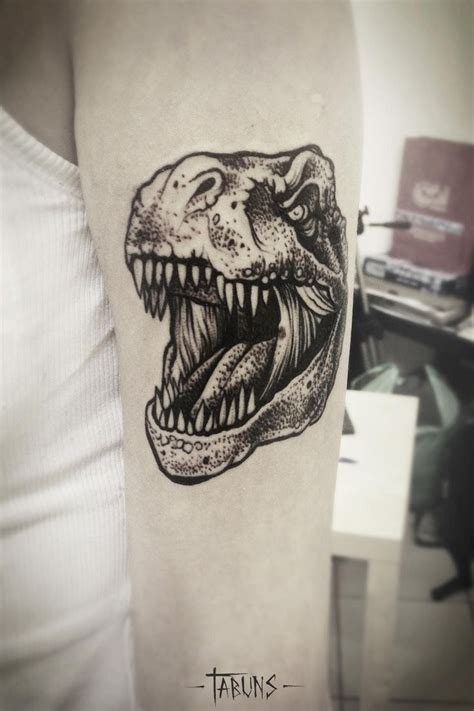 Alex Tabuns Um I M Down For A Dinosaur Tattoo T Rex Tattoo Head