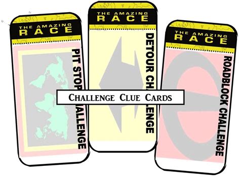 Amazing Race Printables Review Concert Katie Regarding Clue Card