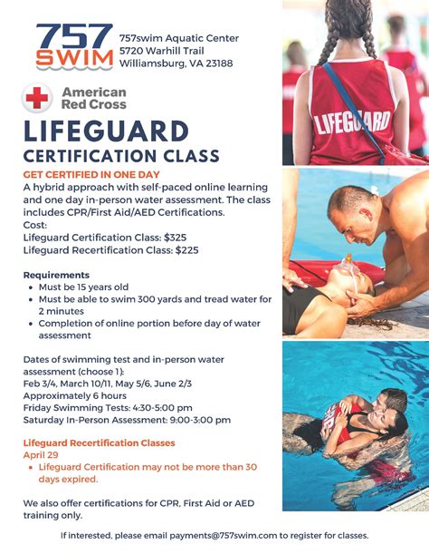 American Red Cross Lifeguard Certification Courses At The Summit Area