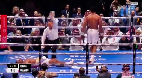 Anthony Joshua Knocked Francis Ngannou Out Cold With Brutal Punch In