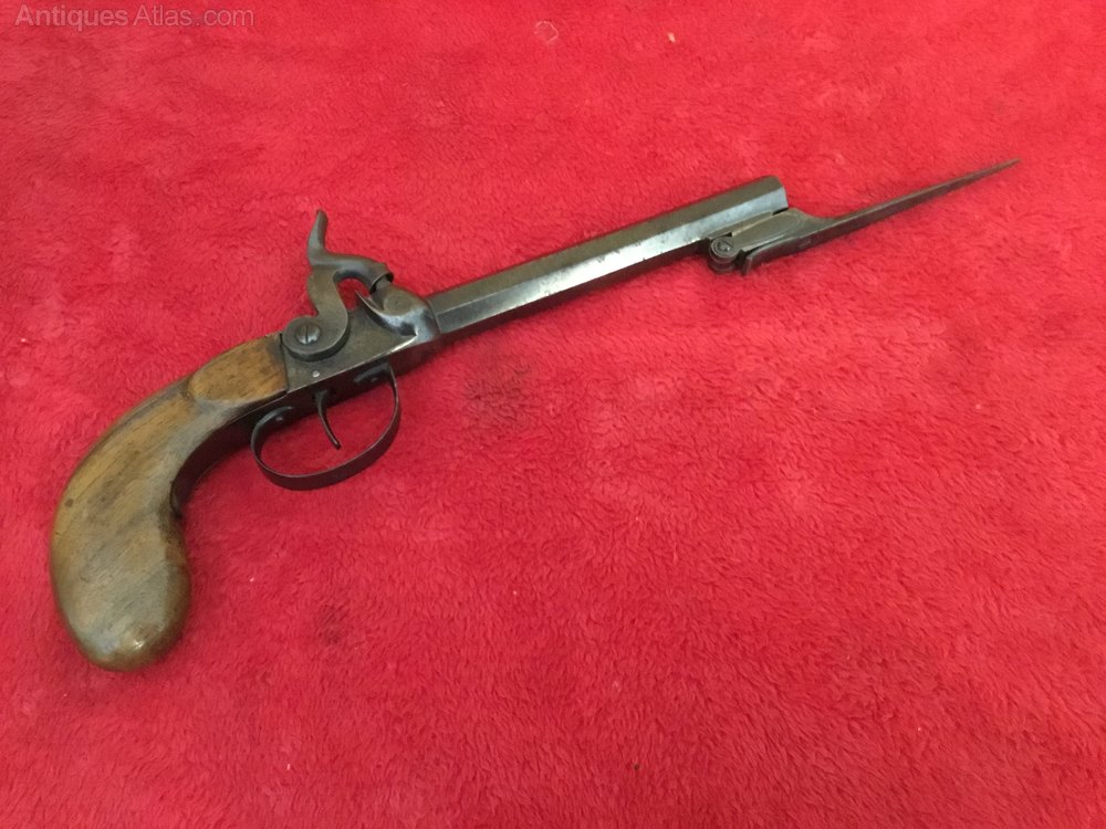 Antiques Atlas Percussion Pistol With Bayonet