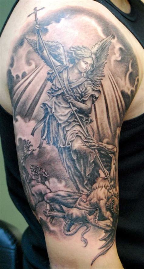 Archangel Michael Tattoo Tatuaggi Religiosi Idee Per Tatuaggi Idee