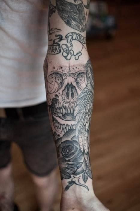 Arm Forearm Arm Skull Tattoos For Men Scribb Love Tattoo Design