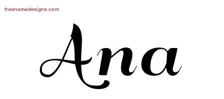 Art Deco Name Tattoo Designs Ana Printable Free Name Designs