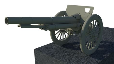 Artillery Cannon Model From Photo Reference Polycount