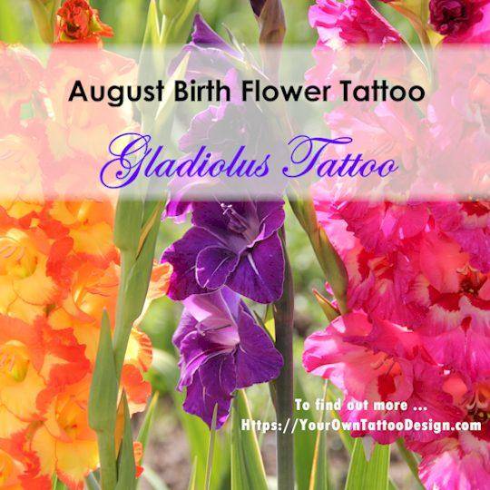 August Birth Flower Tattoo Gladiolus And Poppy Designs Your Own