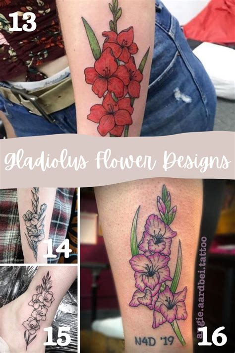 August Birth Flower Tattoos Poppies Gladiolus Artofit