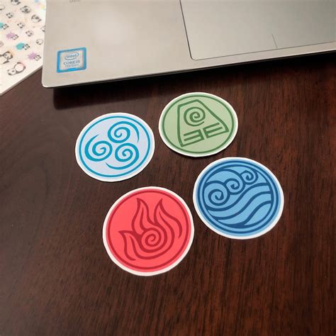 Avatar Element Symbols Sticker Etsy