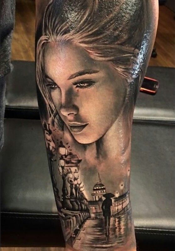 Awesome Tattoo Of Woman S Face Face Tattoos Sleeve Tattoos Face