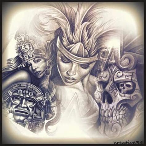 Aztec Chicano Art Tattoo Best Tattoo Ideas