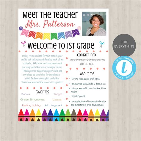 Back To School Meet The Math Teacher Newsletter Template Editable