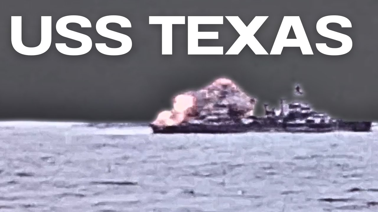 Battleship Uss Texas Firing On D Day Youtube