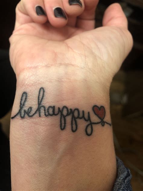 Be Happy Happiness Tattoo Band Tattoo Designs Tattoo Lettering