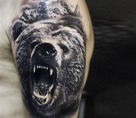 Bear Tattoo By Andrey Stepanov Post 16112 Black Bear Tattoo Bear