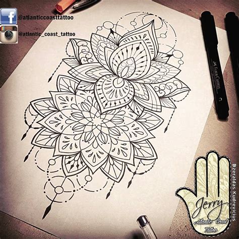 Beautiful Lotus Mandala Tattoo Idea By Dzeraldas Jerry Kudrevicius From