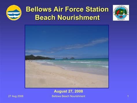 Bellows Air Force Station Beach Nourishment U S Army