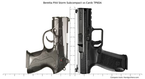 Beretta Px4 Storm Subcompact Vs Canik Tp9da Size Comparison Handgun Hero