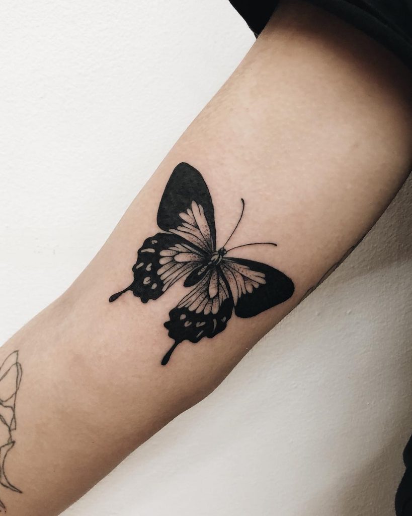 Black Butterfly Tattoo Tattoogrid Net