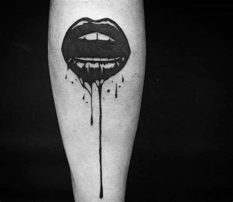 Black Kiss Lips Tattoo Lipstutorial Org