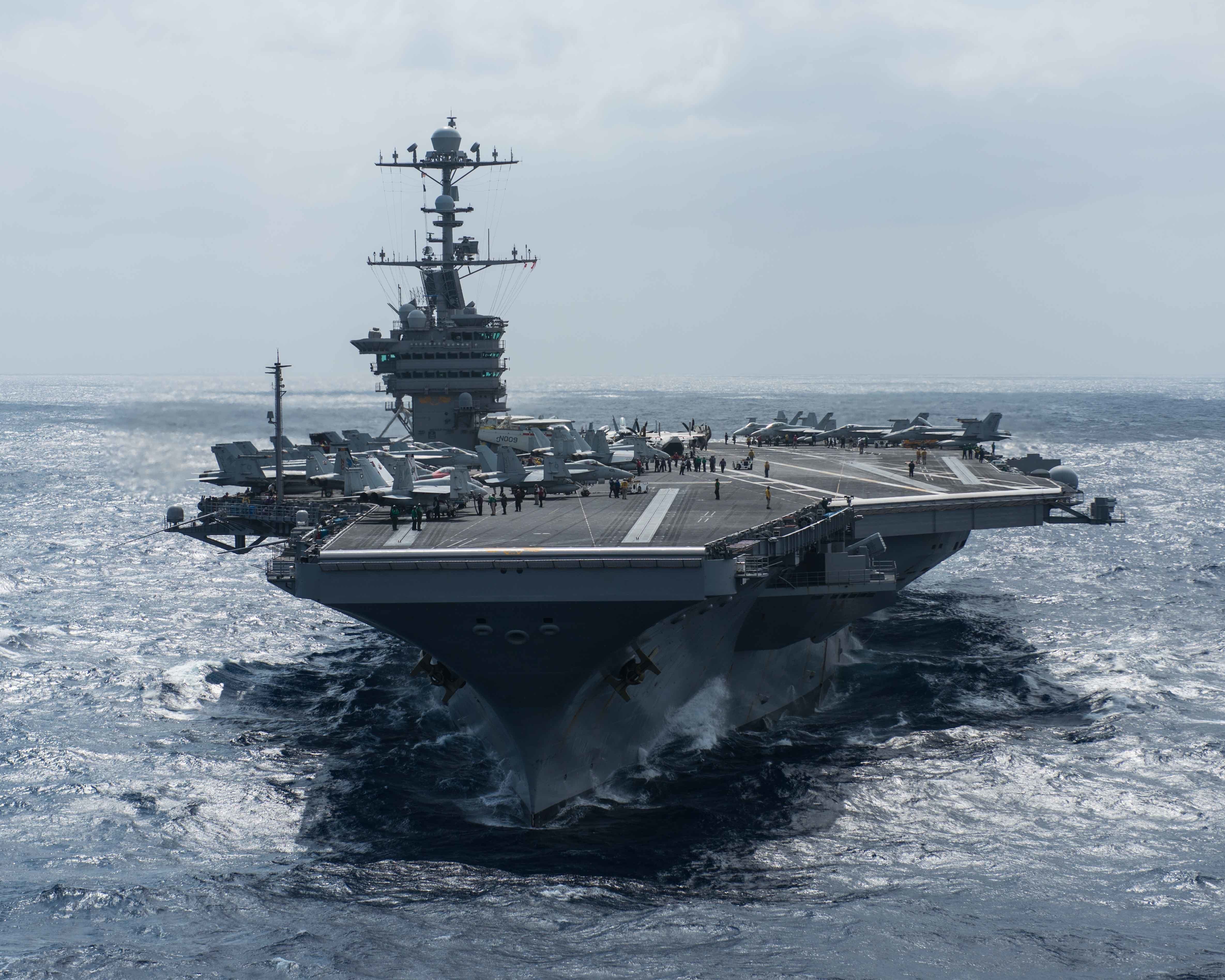 Bows On Uss John C Stennis Cvn 74 Underway In The Philippine Sea