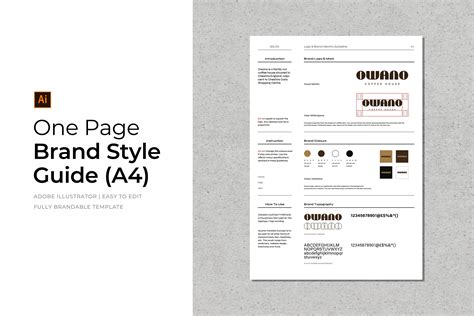 Brand Style Guide Template Design Cuts