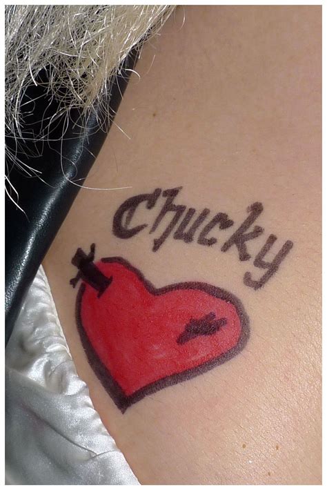 Bride Of Chucky Tiffany Heart Tattoo