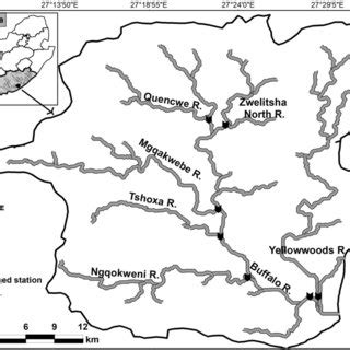 Buffalo River Catchment Map Showing The Drainage System Download