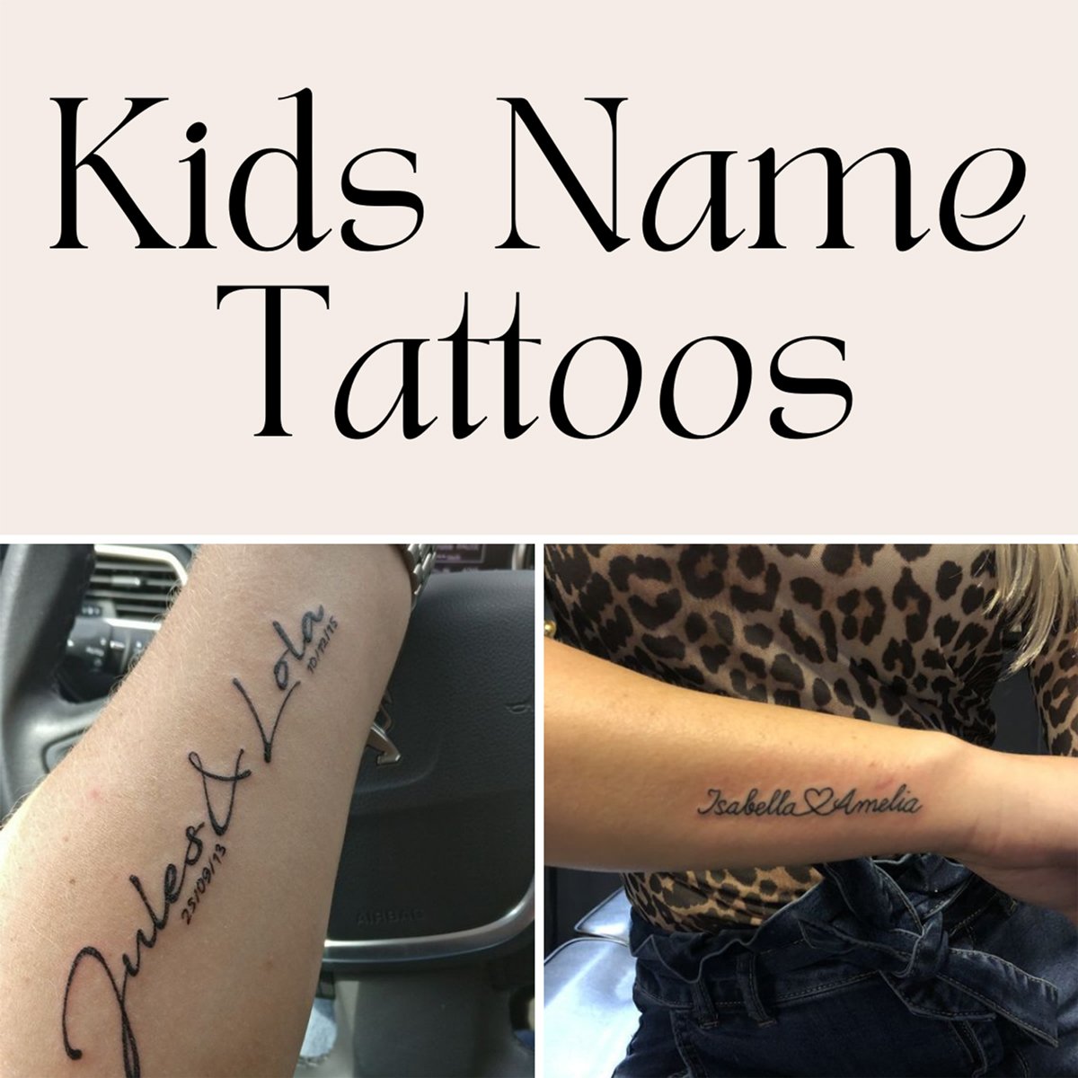 Butterfly Heart Daughters Name Tattoo Tattoos Tattoos For Kids