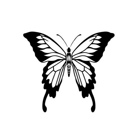 Butterfly Logo Symbol Stencil Design Animal Tattoo Vector Illustration 19015695 Vector Art At