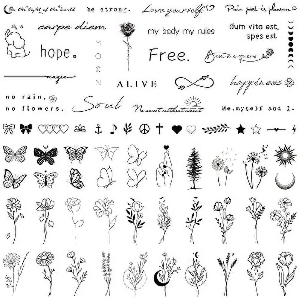 Buy Realistic Temporary Tattoos For Women 60 Sheets Tiny Small