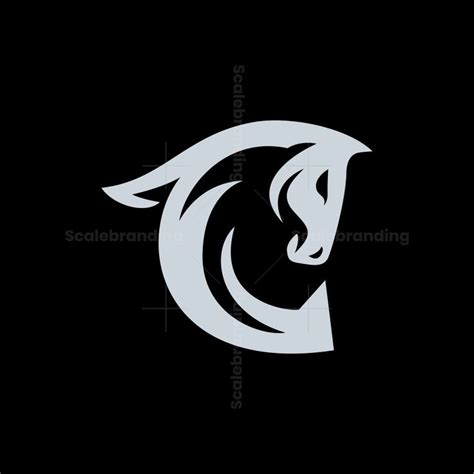 C Letter Horse Logo In 2024 Horse Logo Horses Lettering