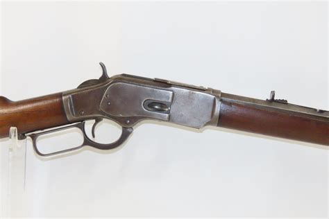 C1887 Mfr Antique Winchester Model 1873 38 40 Wcf Lever Action Short Rifle With 20 Octagonal