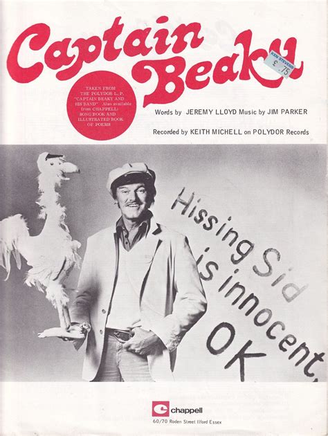 Captain Beaky Jeremy Lloyd Hissing Sid Poetry 1970S Sheet Music