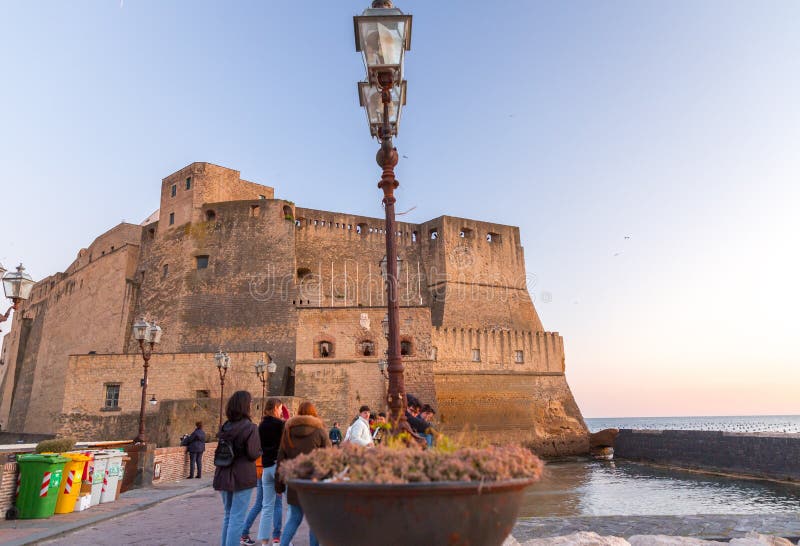 Castel Dell Ovo The Ovo Castle In Naples Italy On A Beautiful Summer